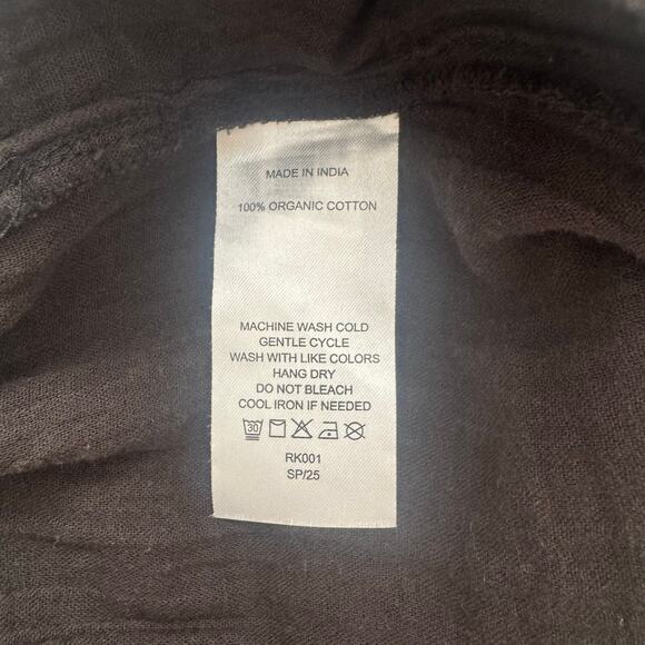 NWOT Quince Organic Cotton Gauze Smocked Jumpsuit – Washed Black – Size M - Picture 6 of 8